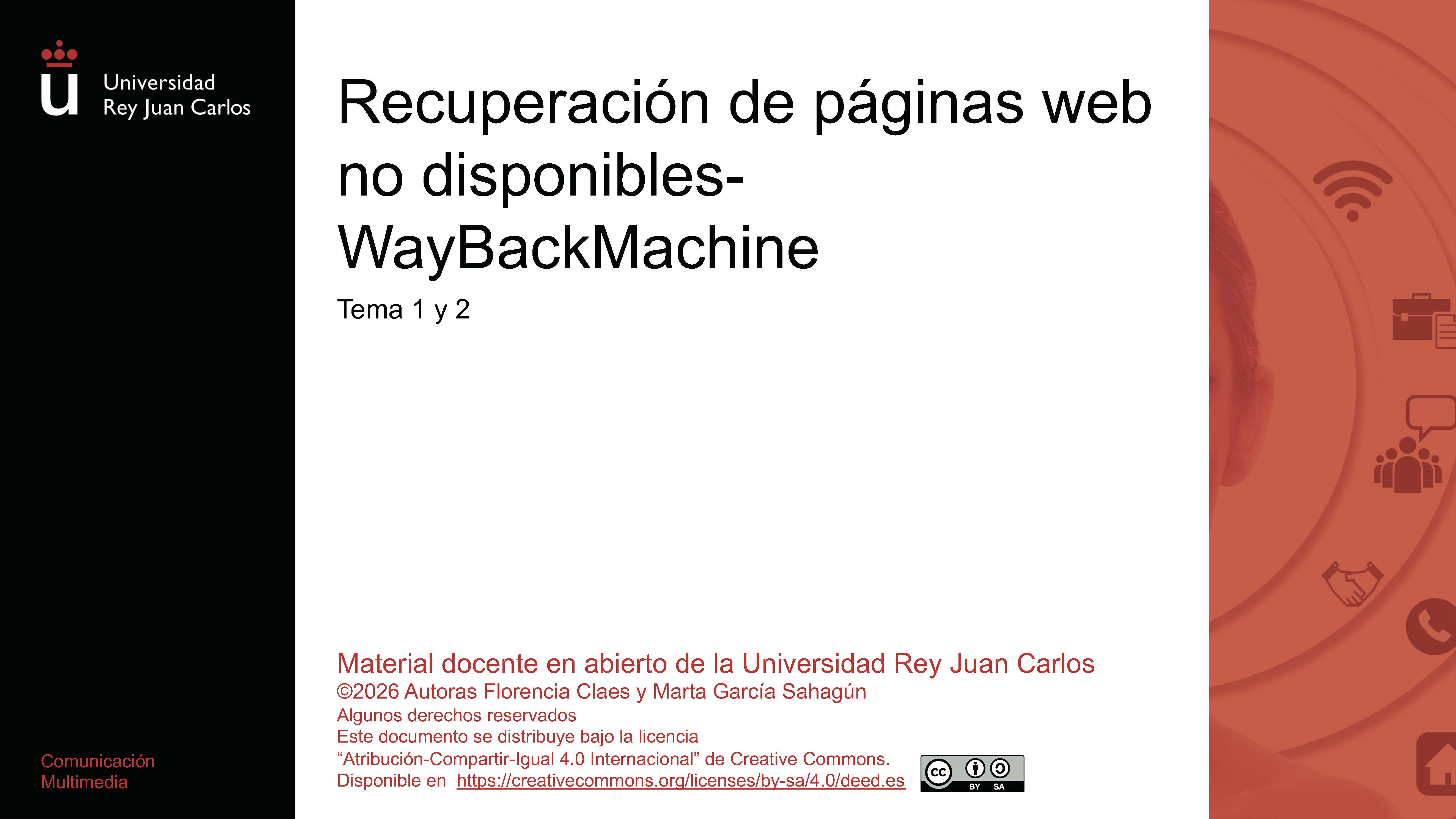 Recuperación de páginas web no disponibles